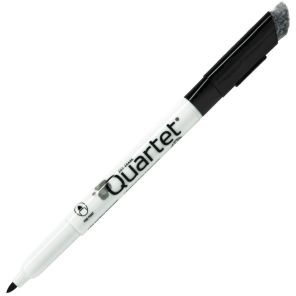 Quartet Classic Low Odor Dry-Erase Markers Fine Tip Dry Guard Ink Black 12 Pack