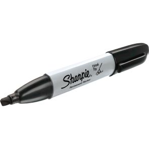 Sharpie Chisel Tip Permanent Marker - Chisel Marker Point Style - Black - 1 Each
