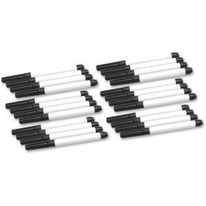 Flipside Dry Erase Pen - Fine Marker Point - Black - 24 / Pack