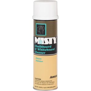 MISTY Chalkboard/Whiteboard Cleaner - Foam Spray - 19 fl oz (0.6 quart) - Sassafrass Scent - 12 / Carton - White
