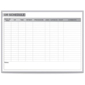 Ghent Healthcare OR Schedule Whiteboard