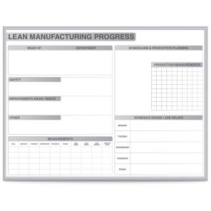 Ghent Lean Manufacturing Dry Erase Board 36
