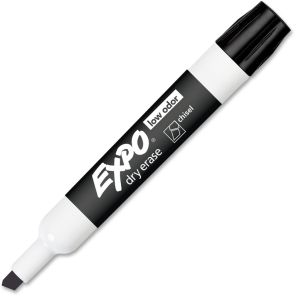 EXPO Large Barrel Dry-Erase Markers - Bold Marker Point - Chisel Marker Point Style - Black - 12 / Dozen