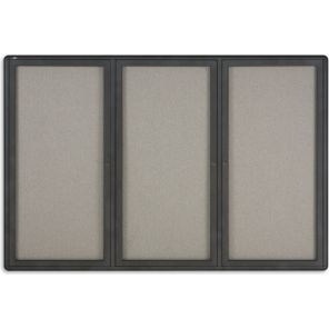 Quartet Enclosed Radius Fabric Bulletin Board 72