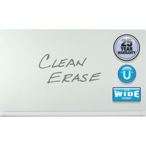 Quartet Horizon Magnetic Glass Dry-Erase Board with Concealed Tray Wide Format 85