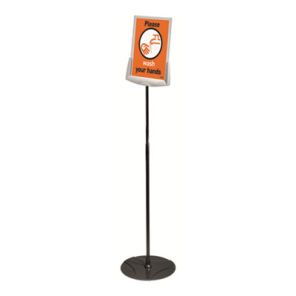 Durable® Sherpa Infobase Sign Stand, Acrylic/Metal, 40