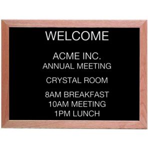Wood Framed Letter Board Message Center 18