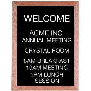 Wood Framed Letter Board Message Center 24