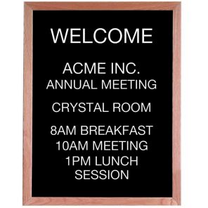 Wood Framed Letter Board Message Center 30