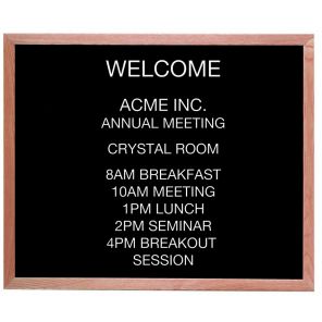 Wood Framed Letter Board Message Center 30