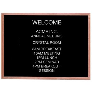 Wood Framed Letter Board Message Center 36