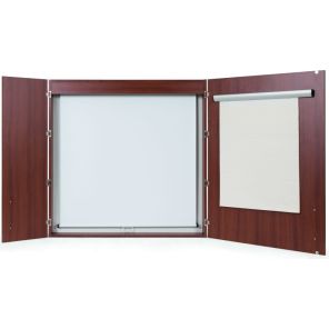 MasterVision 2-Door Cherry Conference Cabinet 48