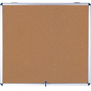 Mastervision® Slim-Line Enclosed Cork Bulletin Board 47 x 38