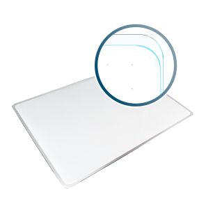 Viztex® Glacier White Multi-Purpose Grid Glass Dry Erase Board 17