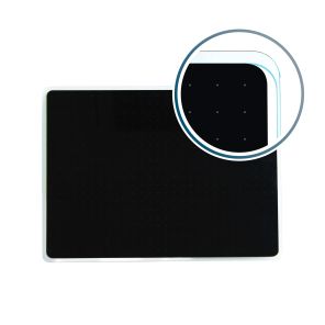Viztex® Glacier Black Multi-Purpose Grid Glass Dry Erase Board 24