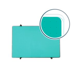 Viztex® Glacier Teal Multi-Purpose Grid Glass Dry Erase Board 30