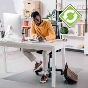 Ecotex® Recycled Rectangular Chair Mat For Hard Floors - 48