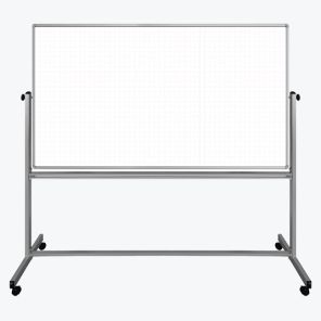 Luxor Workspaces Mobile Magnetic Double-Sided Ghost Grid Whiteboard 72