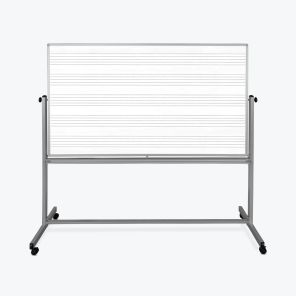 Luxor Workspaces Mobile Double Sided Music Whiteboard 72