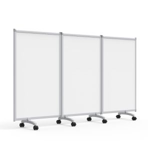 Luxor Workspaces 3-Panel Mobile Magnetic Whiteboard Room Divider