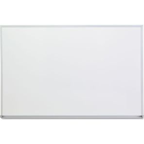 Universal® Dry-Erase Board, Melamine, 24 x 18, Satin-Finished Aluminum Frame 