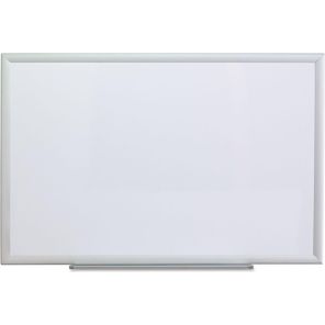 Universal® Dry Erase Board, Melamine, 36 x 24, Aluminum Frame 