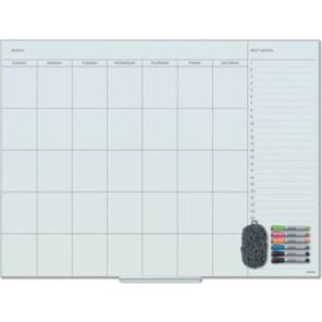 U Brands Floating Glass Dry Erase Undated One Month Calendar 36