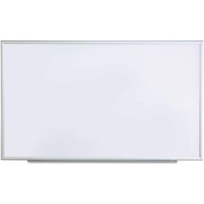 Universal® Dry Erase Board, Melamine, 60 x 36, Satin-Finished Aluminum Frame 