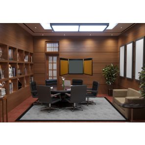 En Noir Black Dry-Erase Markerboard Conference Cabinet 48