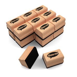 Show-me Mini Wooden-Handled Erasers, Pack Of 30